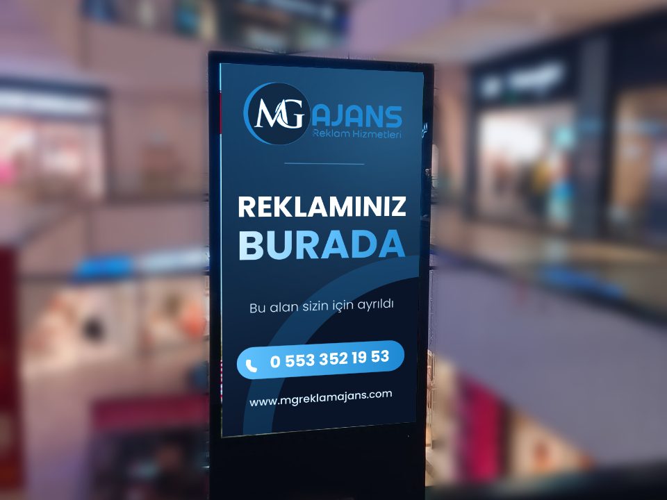 Dijital Totem Ekran – MG Ajans reklam uygulaması