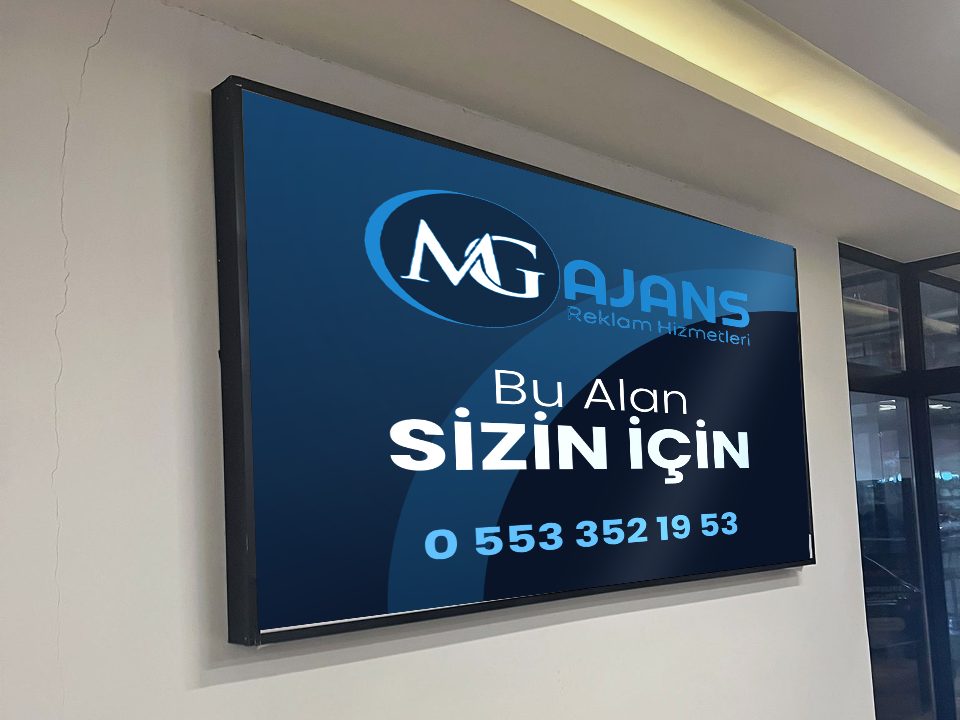 Giriş Koridoru Işıklı Pano – MG Ajans reklam uygulaması